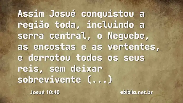 Josué 10:40