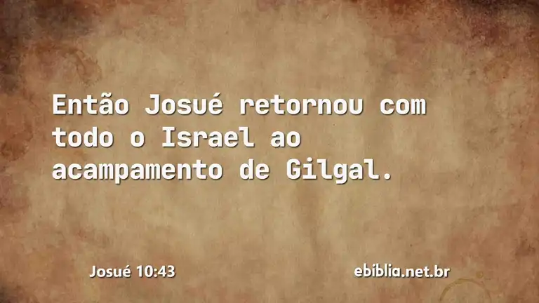 Josué 10:43