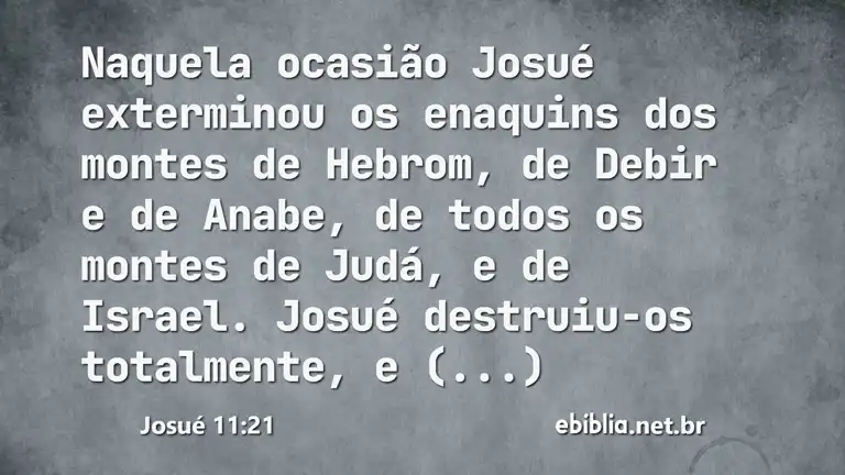 Josué 11:21