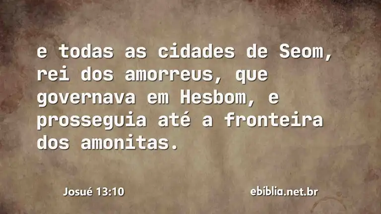 Josué 13:10