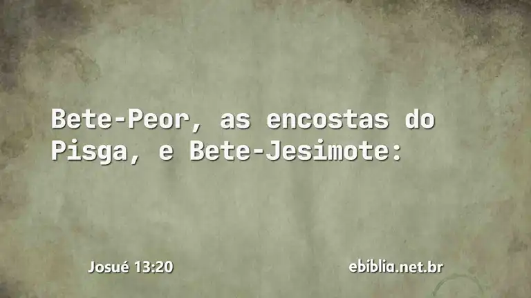 Josué 13:20