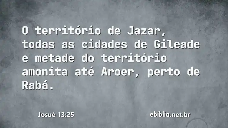 Josué 13:25