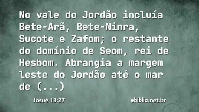 Josué 13:27