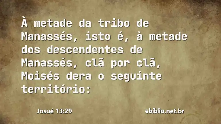 Josué 13:29