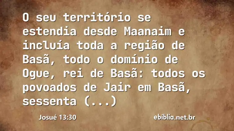 Josué 13:30