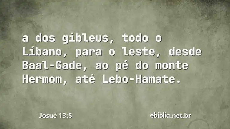 Josué 13:5