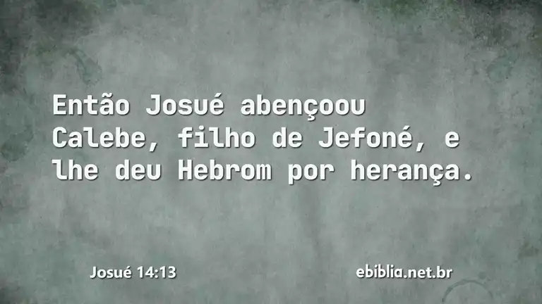 Josué 14:13