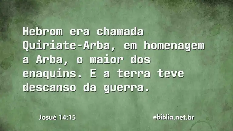 Josué 14:15