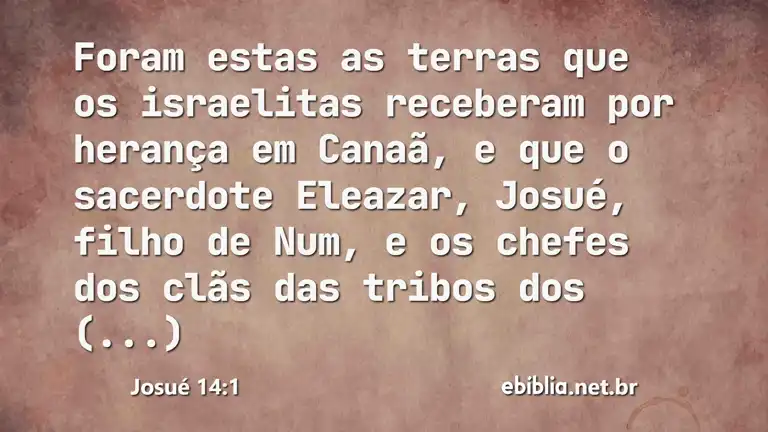 Josué 14:1