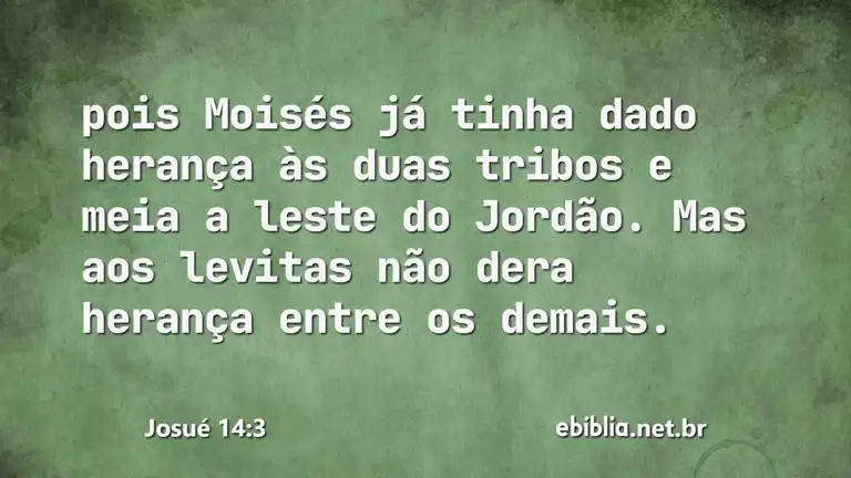 Josué 14:3