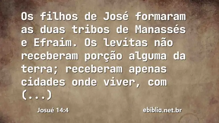 Josué 14:4