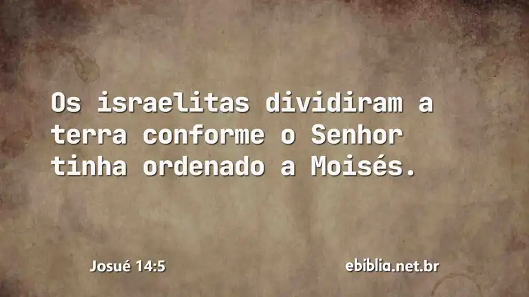 Josué 14:5