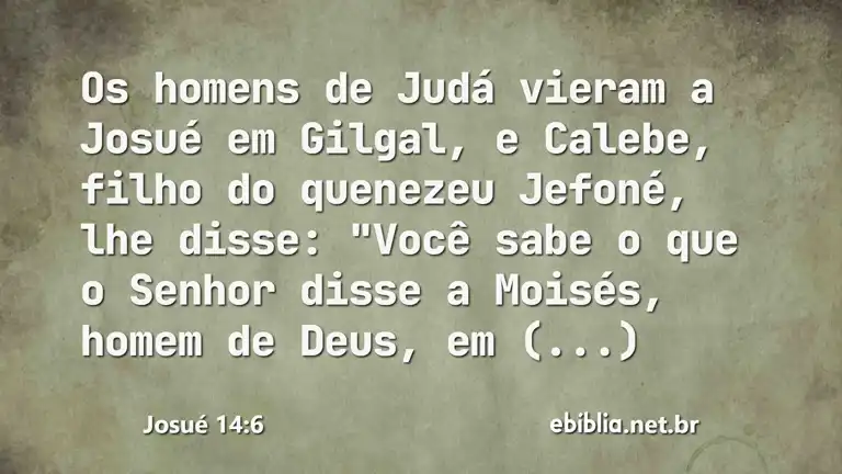 Josué 14:6