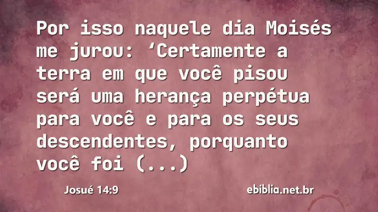 Josué 14:9