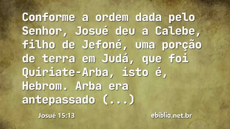 Josué 15:13