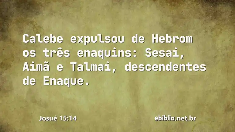 Josué 15:14