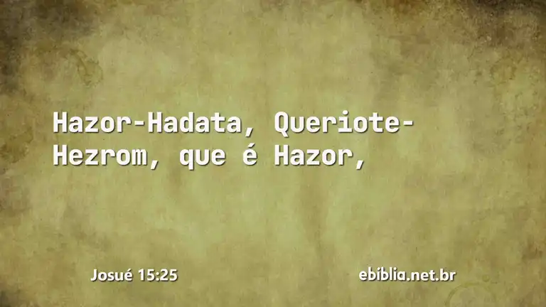 Josué 15:25