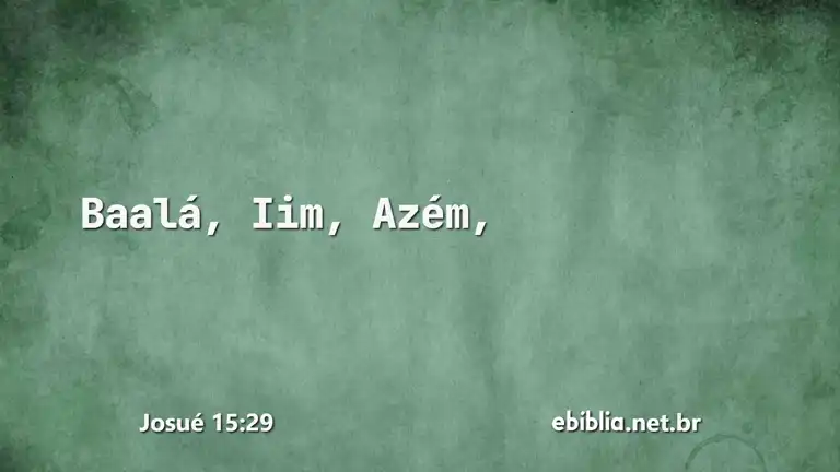 Josué 15:29