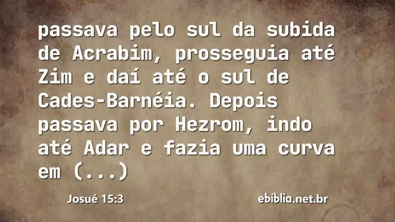 Josué 15:3