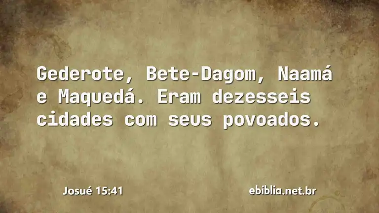 Josué 15:41