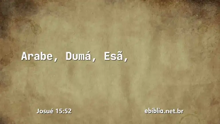 Josué 15:52