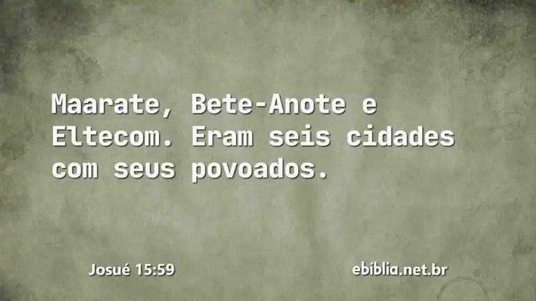 Josué 15:59