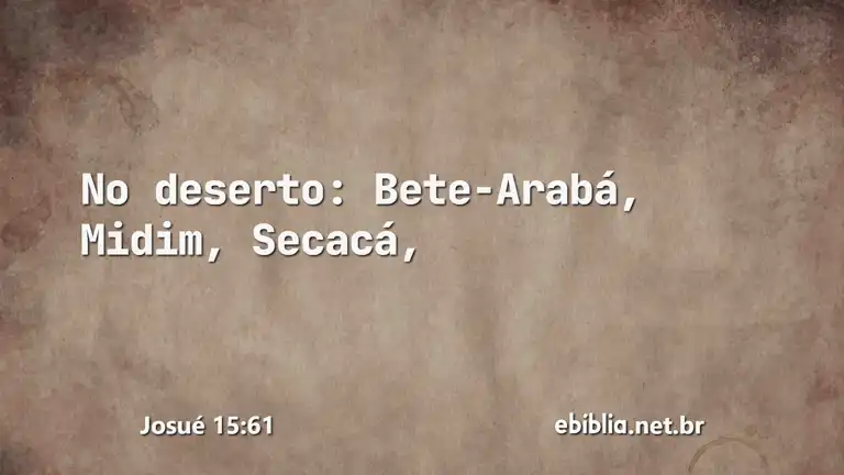 Josué 15:61