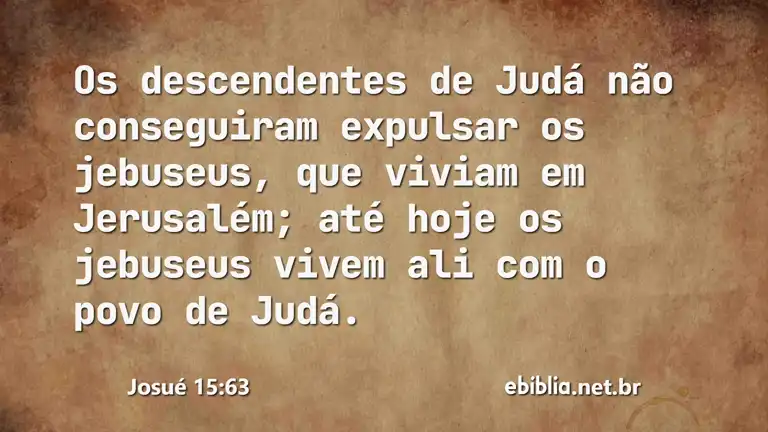 Josué 15:63