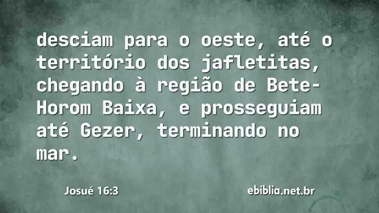 Josué 16:3