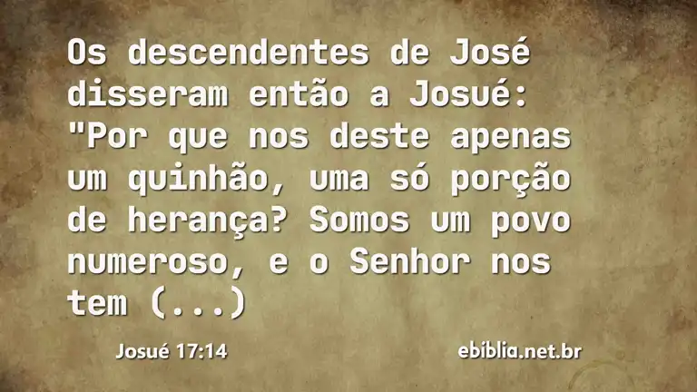 Josué 17:14