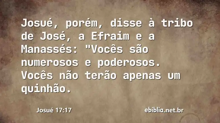 Josué 17:17