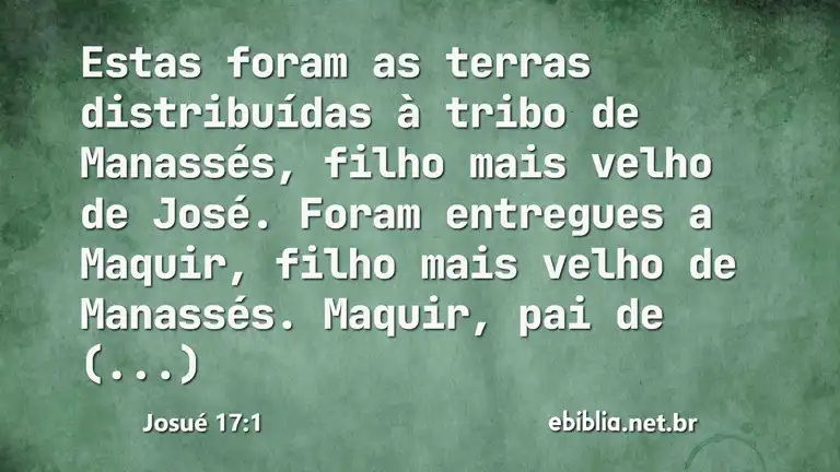 Josué 17:1