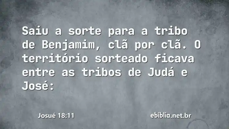 Josué 18:11