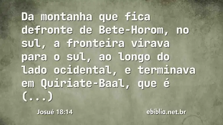 Josué 18:14