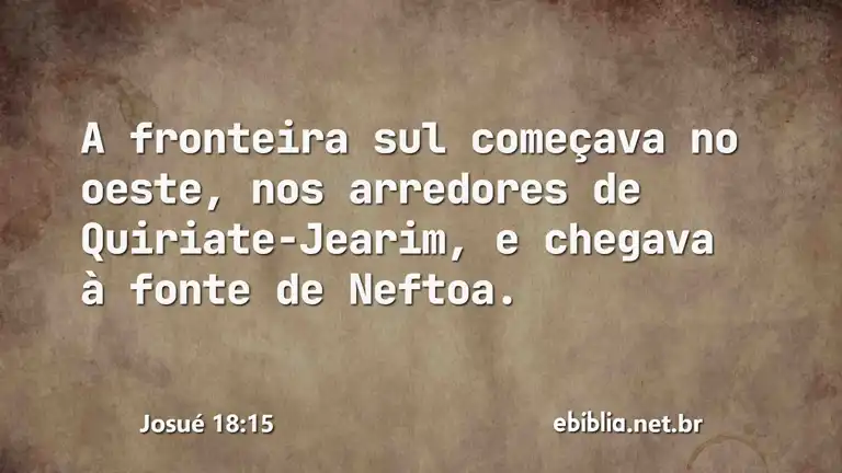 Josué 18:15