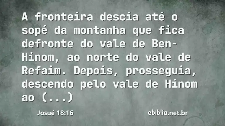 Josué 18:16