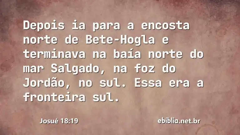 Josué 18:19