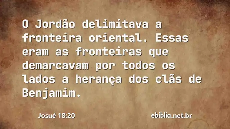 Josué 18:20