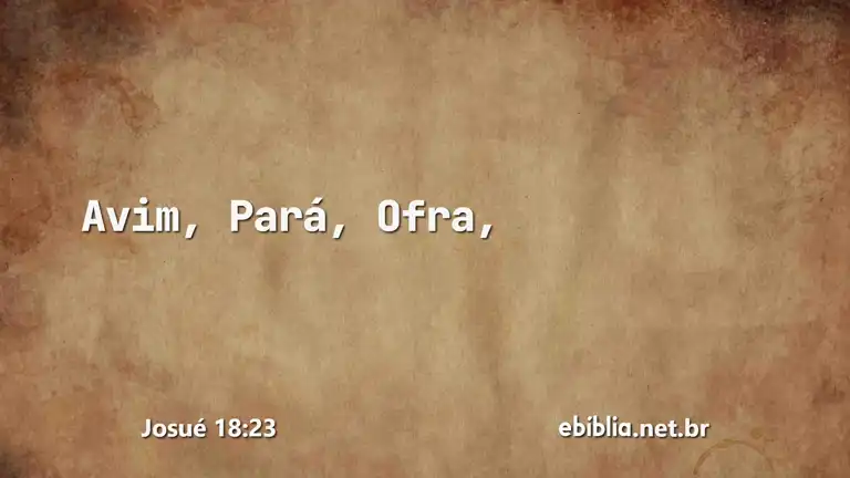 Josué 18:23