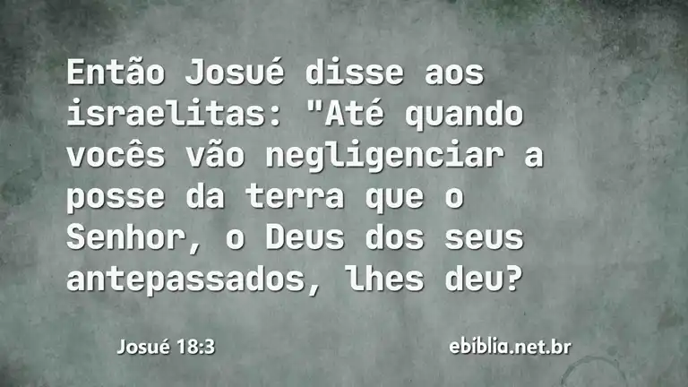 Josué 18:3