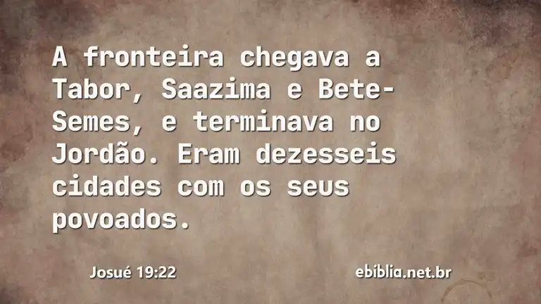 Josué 19:22