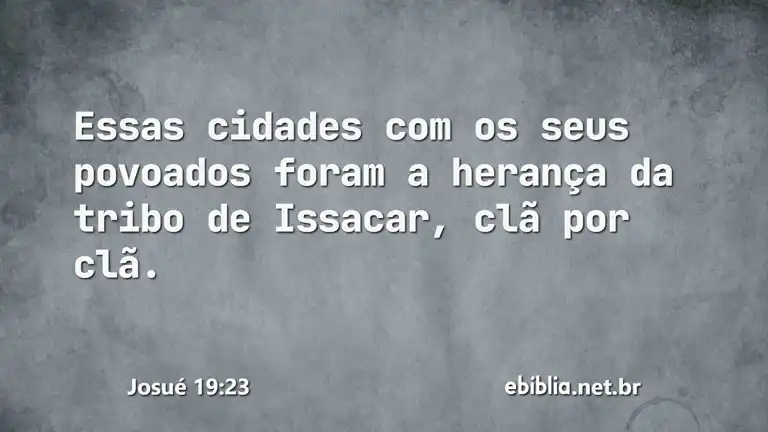 Josué 19:23