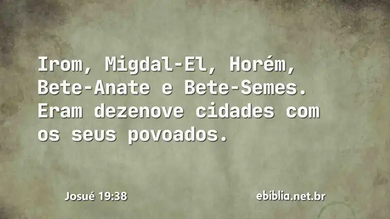 Josué 19:38