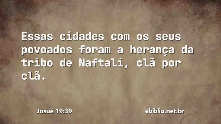 Josué 19:39