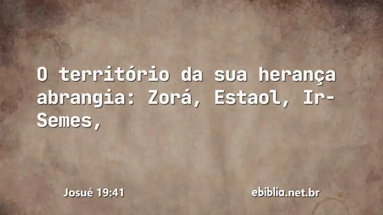 Josué 19:41