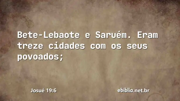 Josué 19:6