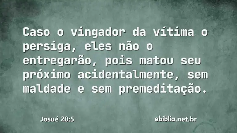 Josué 20:5