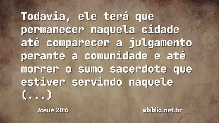 Josué 20:6