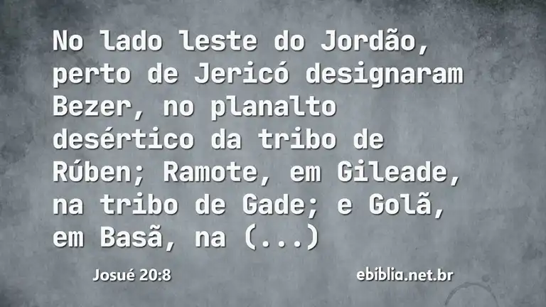 Josué 20:8