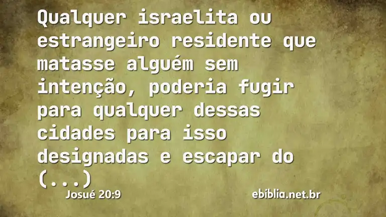 Josué 20:9